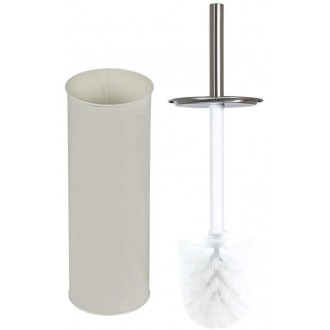  Conjunto Ágata Lixeira 3 Litros E Escova Para Higienização De Vaso Sanitário Beg Mor